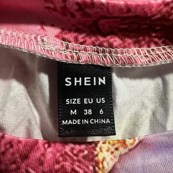 Shein, size 6, pink & gold in color, material is soft but fitting, never worn - Picture 4 of 4